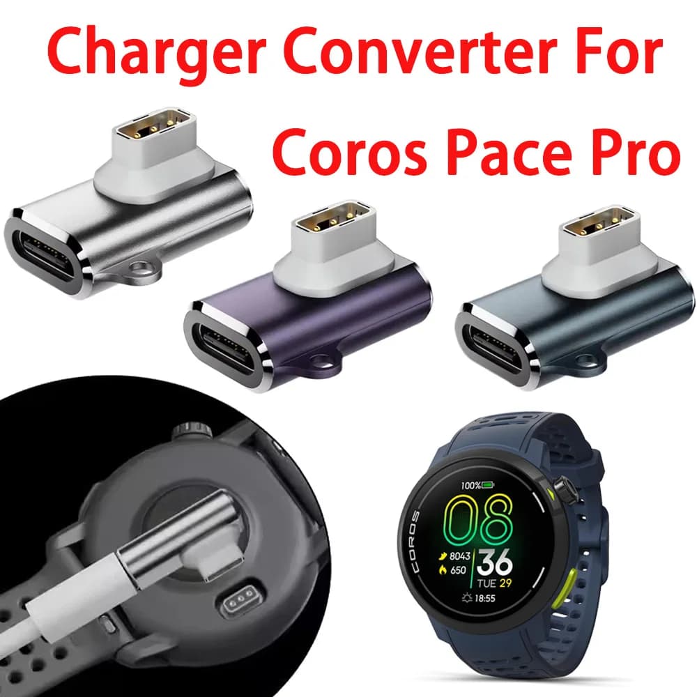 For Coros Pace Pro Watch Smartwatch Charger Converter Charging Adapter Mini Watch Charge Connector For Coros Pace Pro With Light