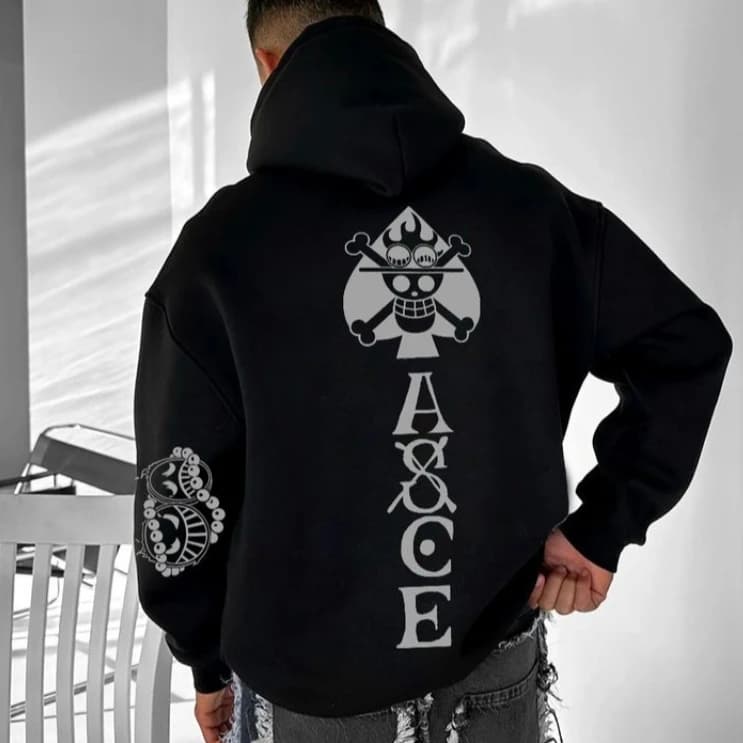 Felpa con cappuccio con stampa One Piece Anime unisex oversize Abbigliamento da uomo Felpa Autunno Casual Y2k Top a maniche lunghe da donna in cotone sciolto