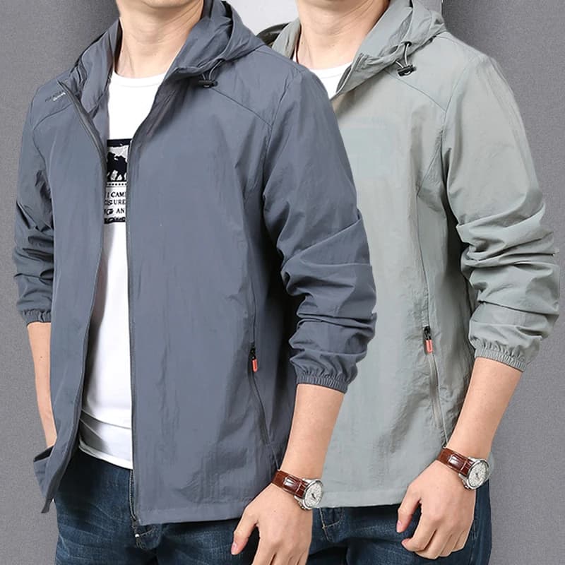 Giacca Sportiva Estiva Ultra-Sottile da Uomo, Casual per Esterni, Protezione Solare, in Seta Ghiaccio, Asciugatura Rapida, Traspirante, Abbigliamento Leggero, Moda Urbana S...