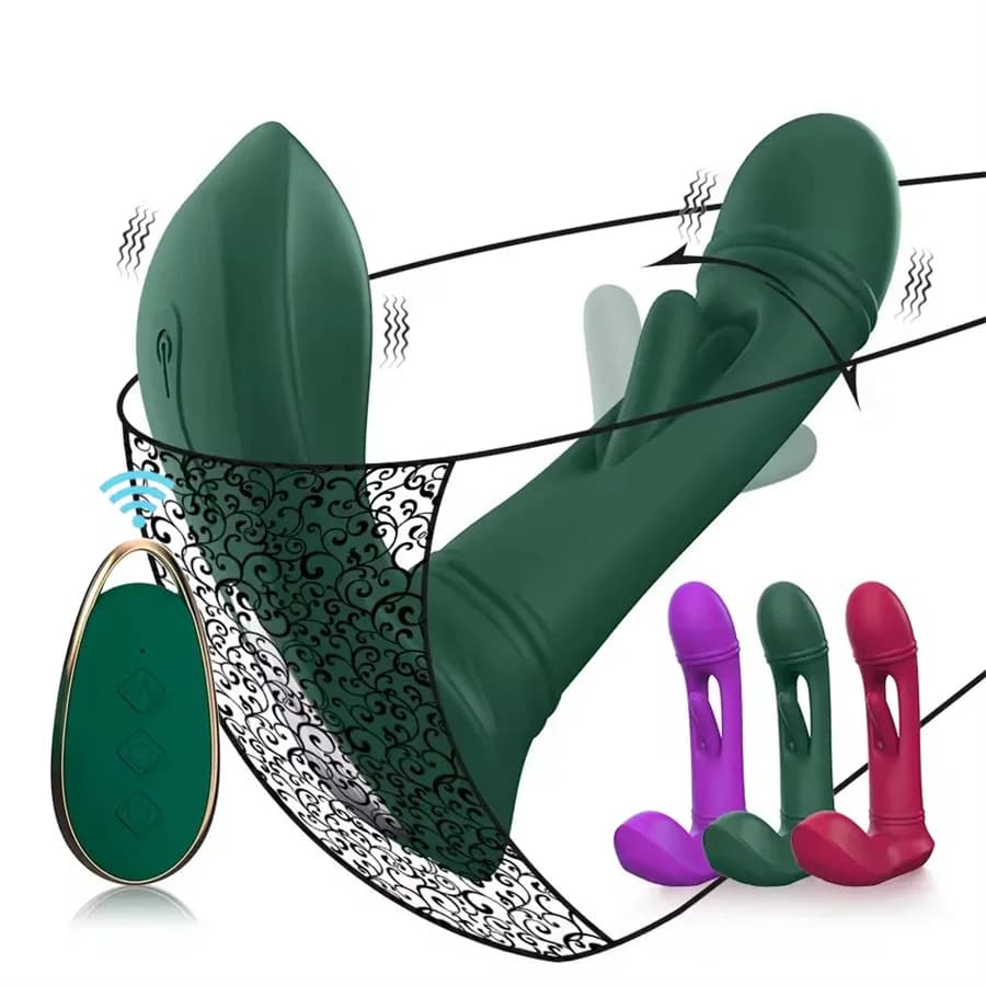 Smooth silicone wearable vibrator, G point massage stimulator, female vaginal stimulation, anal plug, adult sex toys for women