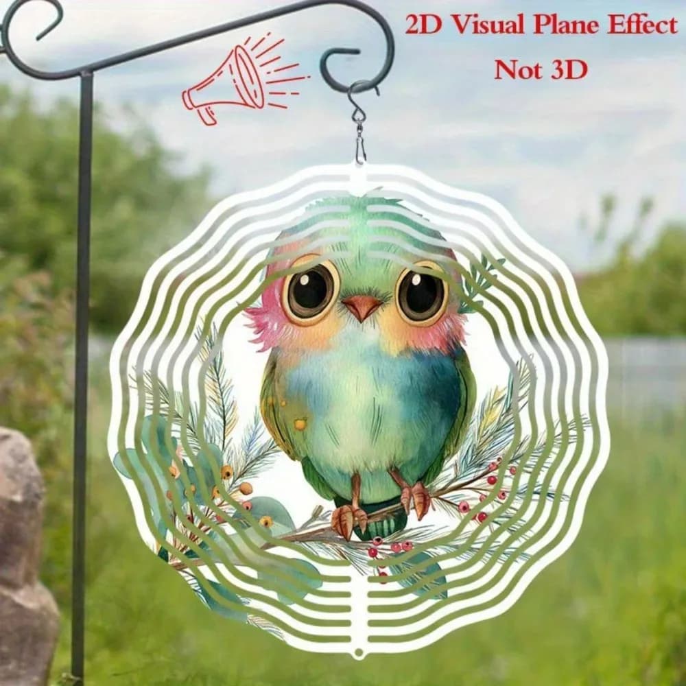 Metal Bird Wind Chime Outdoor Garden Decor Patio Hanging Art Gift with Bells