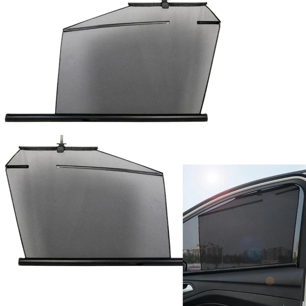 Retractable Car Window Sun Shade UV Protection Summer UV Heat Insulation Privacy Shield Universal Sun Visor Blind Mesh