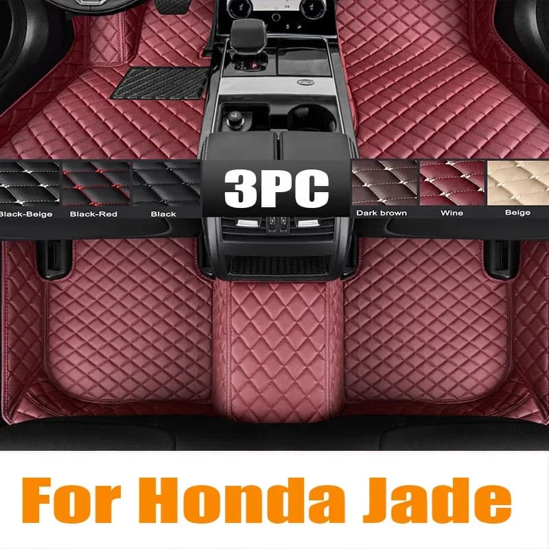 Tappetini per auto per Honda Jade FR4 FR5 2013 ~ 2020 Set di tappetini in pelle di lusso Tappeto Tappetini per auto Parti interne Bagagliaio di un'auto mataut