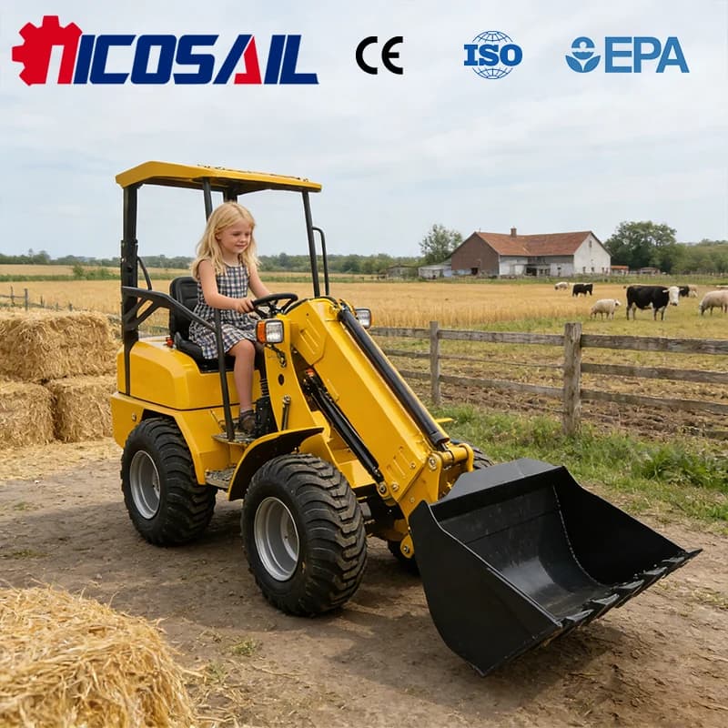Il nuovo caricatore telescopico idraulico ad alta efficienza con braccio telescopico adotta un motore Kubota.