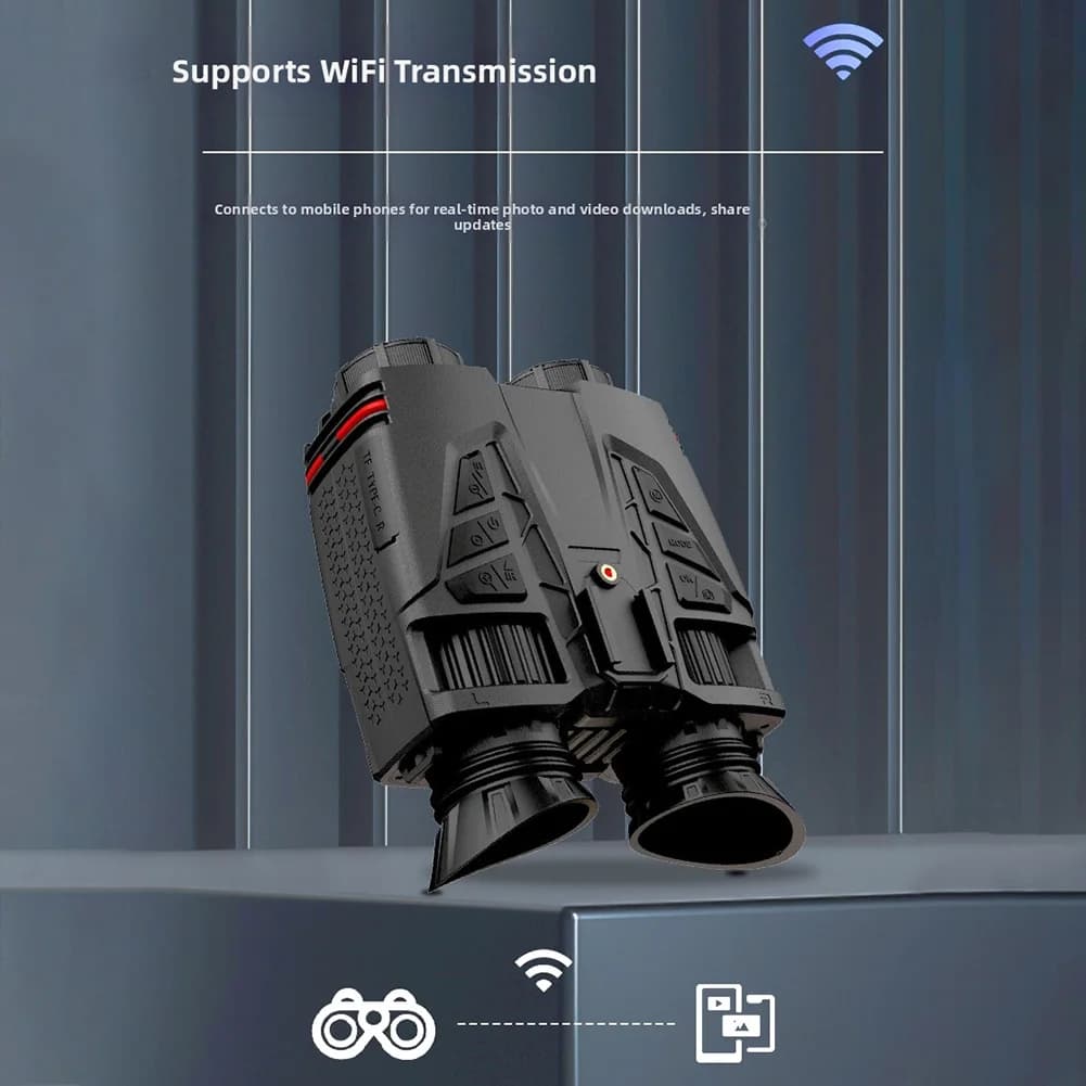 Per binocoli digitali per visione notturna con WiFi 4K 16x Zoom Telescopio digitale portatile a doppio tubo per campeggio ed escursionismo all'aperto