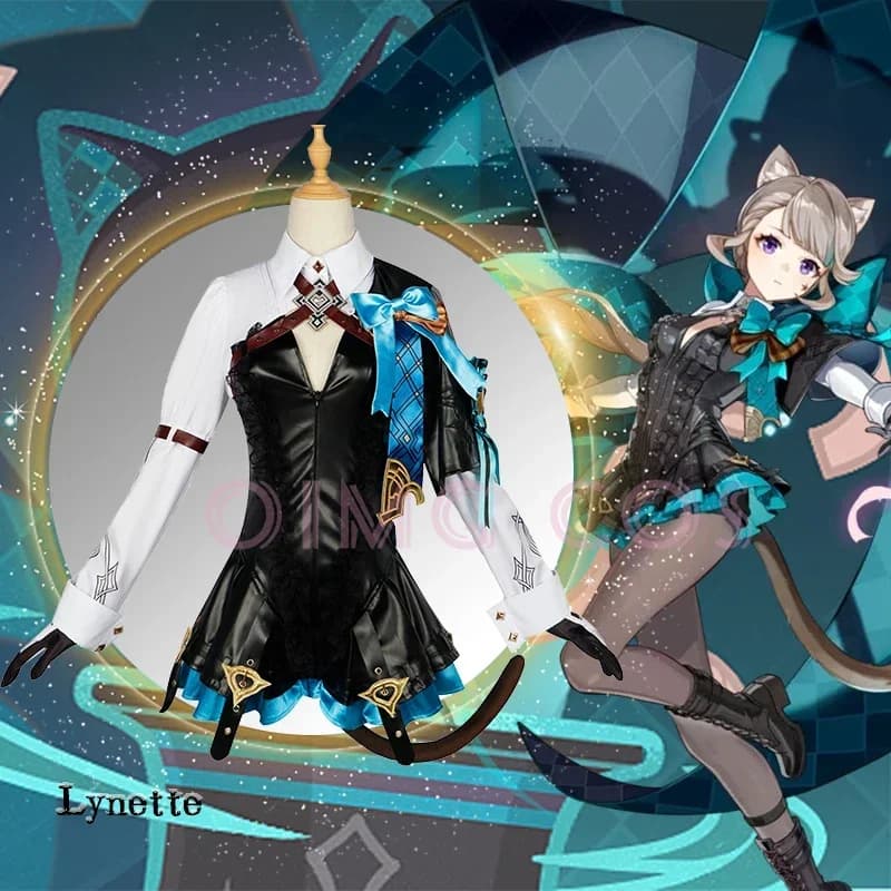 Costume Cosplay di Lynette, Uniforme Genshin Impact, Parrucca Anime in Stile Cinese, Nuova Skin, Costumi di Halloween per Videogiochi