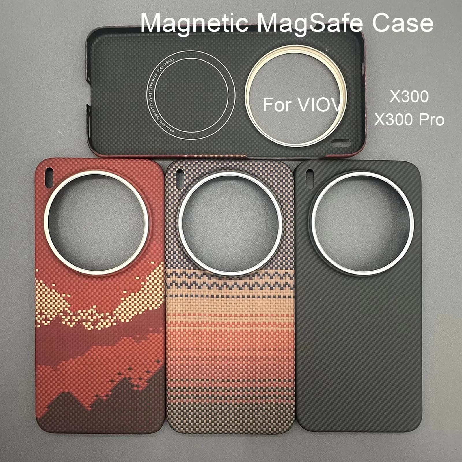 Custodia per telefono di lusso MagSafe magnetica per vivo x300 X300 pro Kevlar Aramid Fibra di carbonio sottile Leggero Copertura in fibra aramidica Sottile