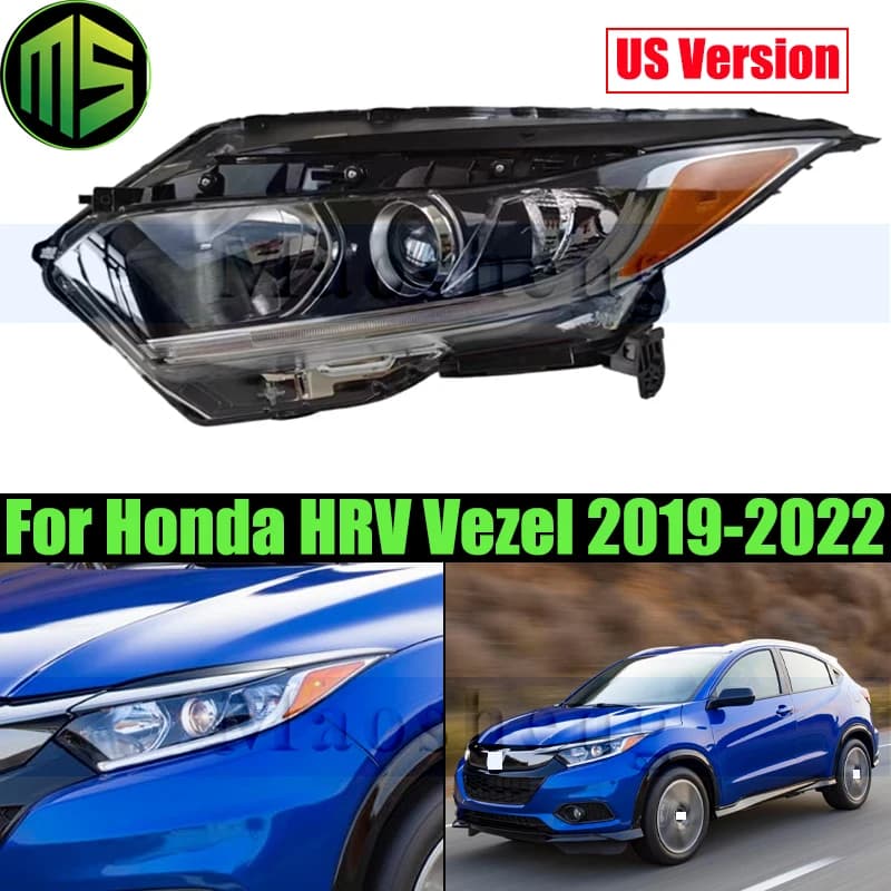 Maosheng Versione USA Alogena Paraurti Anteriore Testa Della Luce Della Lampada Per Honda HR-V HRV Vezel 2019-2023 Faro Del Faro Della Luce di Girata