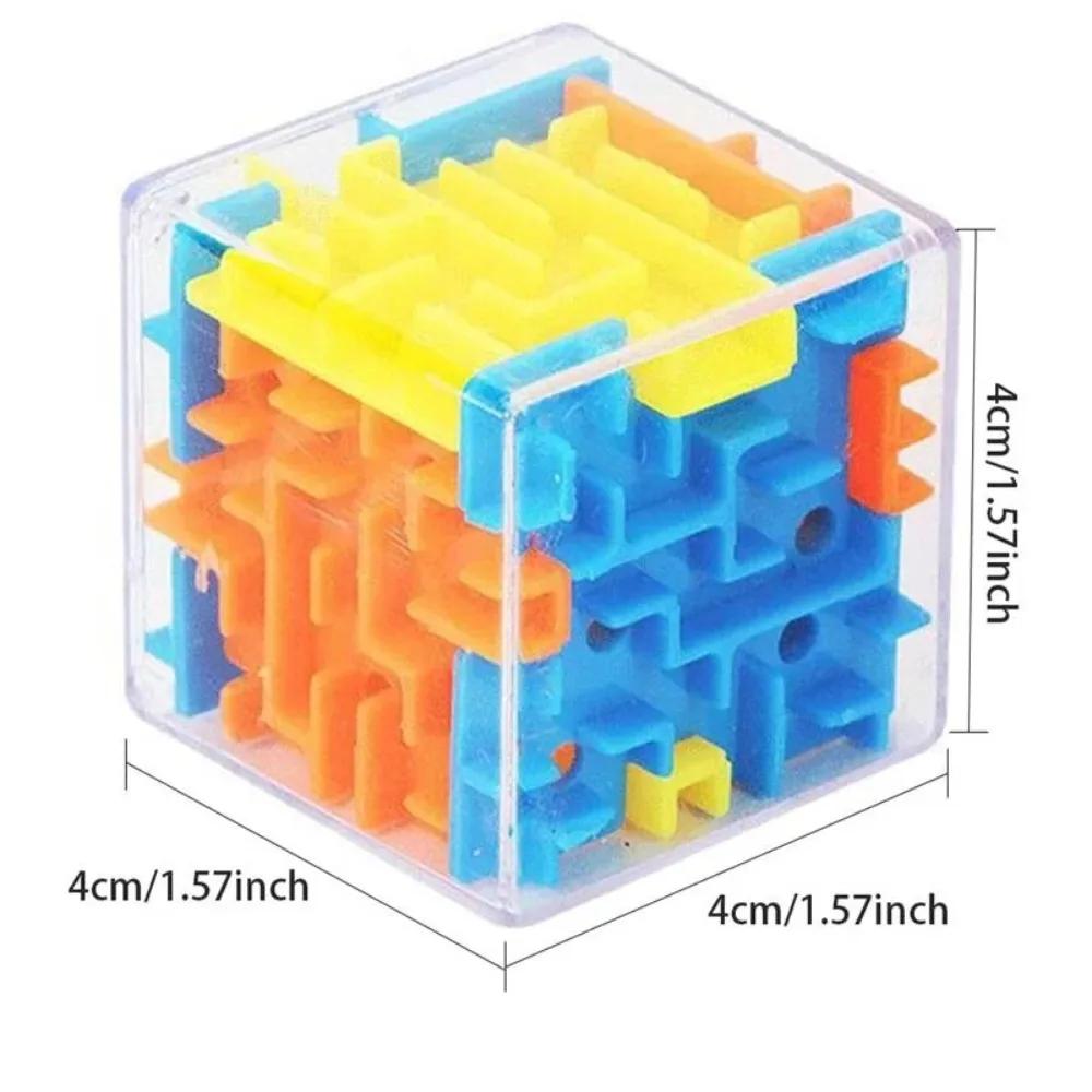 mini labyrinth 3D cube magic puzzle transparent six-sided cube speed cubes rolling labyrinth children's toys antistress