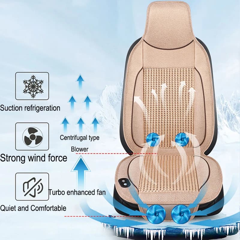 DC12/24V air conditioning blown air cooling with fan massage seat Pad mat summer cover cushion cool seat ventilation car cushion