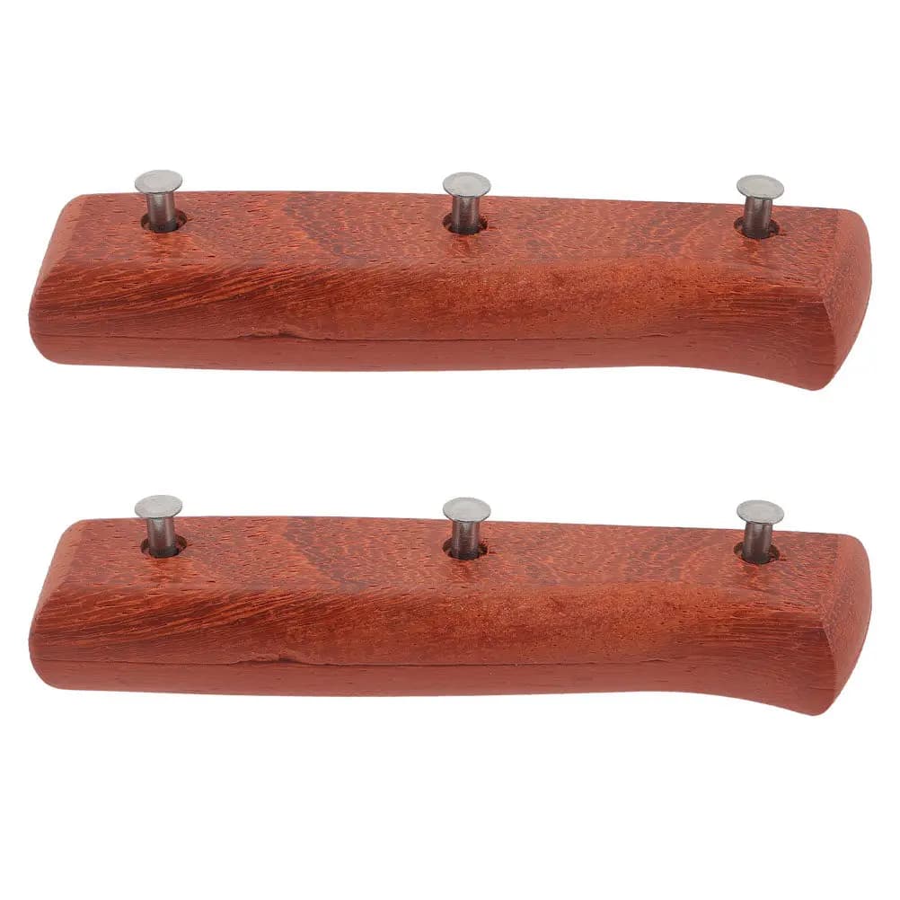2 Pezzi Manici Ergonomici in Legno Antiscivolo di Ricambio per Vari Coltelli da Cucina Uso Domestico e Professionale