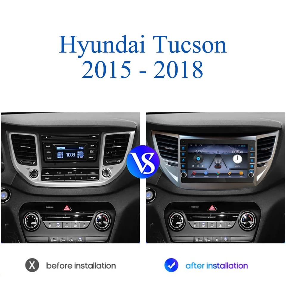 8G + 128G Android14 Carplay Auto Radio Stereo HU Per Hyundai Tucson 2015 - 2018 GPS Per Auto Navi DVD PC Tablet Auto sistemi intelligenti