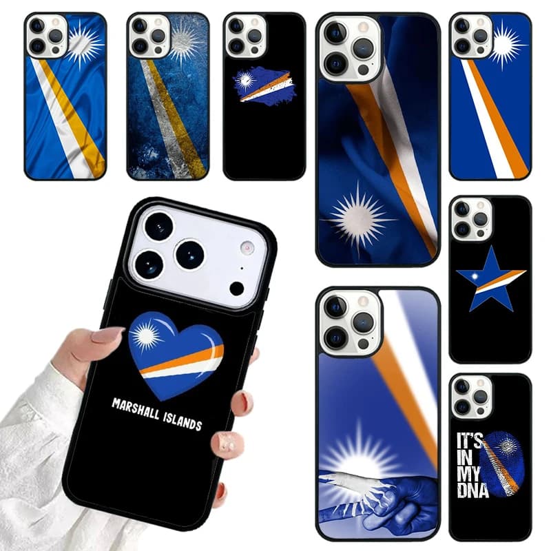 Marshall Islands Flag Phone Case For iPhone 17 16 15 14 13 12 11 Pro Max 17air Shockproof Cover Fundas