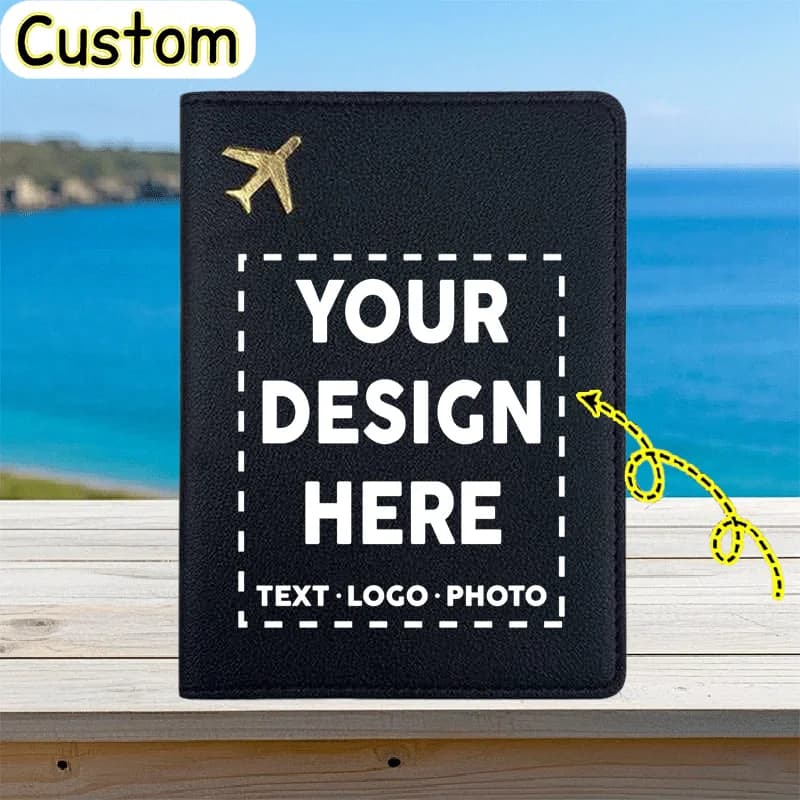 Personalized Custom Name Passport Holder & ID Case Suitable for Boarding, Lockable Locking Mechanism, Thickened PVC