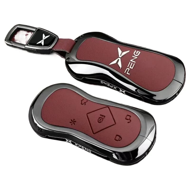 Zinc Alloy Car Key Case Cover Bag Shell Protector Fob Holder for XPeng MONA M03 2026 NFC Card Key Accessories Keychain