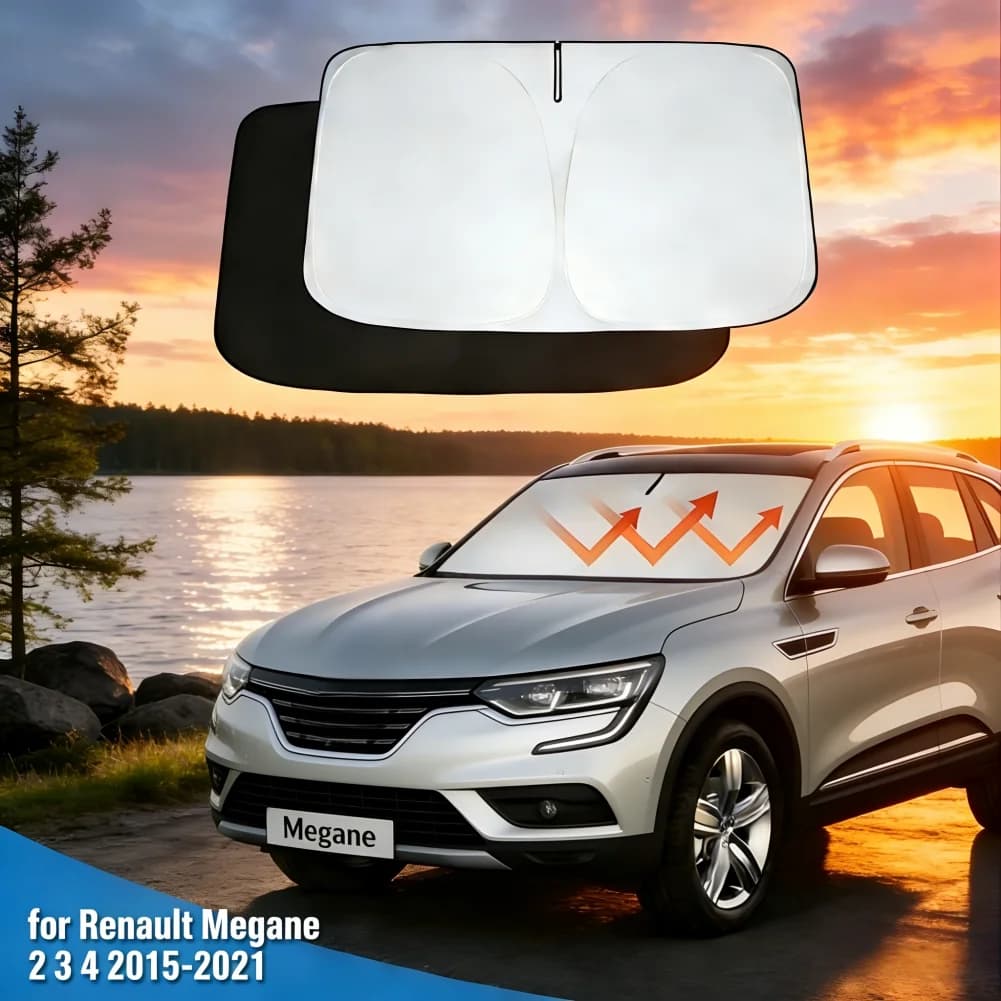 Parasole Pieghevole per Parabrezza Renault Megane 2 3 4 2015-2021, Protezione dai Raggi UV