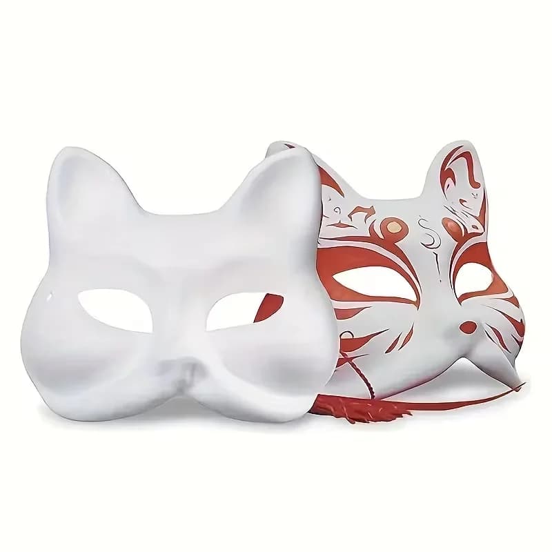 Confezione da 10/20 Maschere per Gatti Contemporanee, Maschere di Carta Semipreziose Grezze da Dipingere a Mano per Decorazioni per Feste