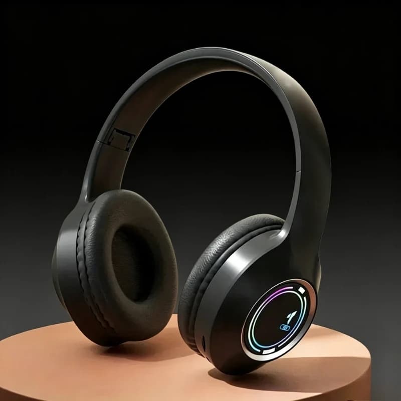 Cuffie da Gaming 3.5mm+Bluetooth 5.3, Auricolari HiFi Stereo con Riduzione del Rumore, Wireless, Supporto per Scheda TF
