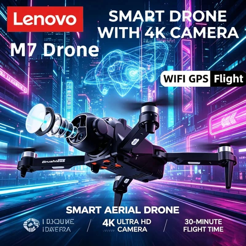 Lenovo M7 RC 8K Drone HD dual camera for aerial photography foldable WiFi easy to operate for hobbyists and outdoor shooting