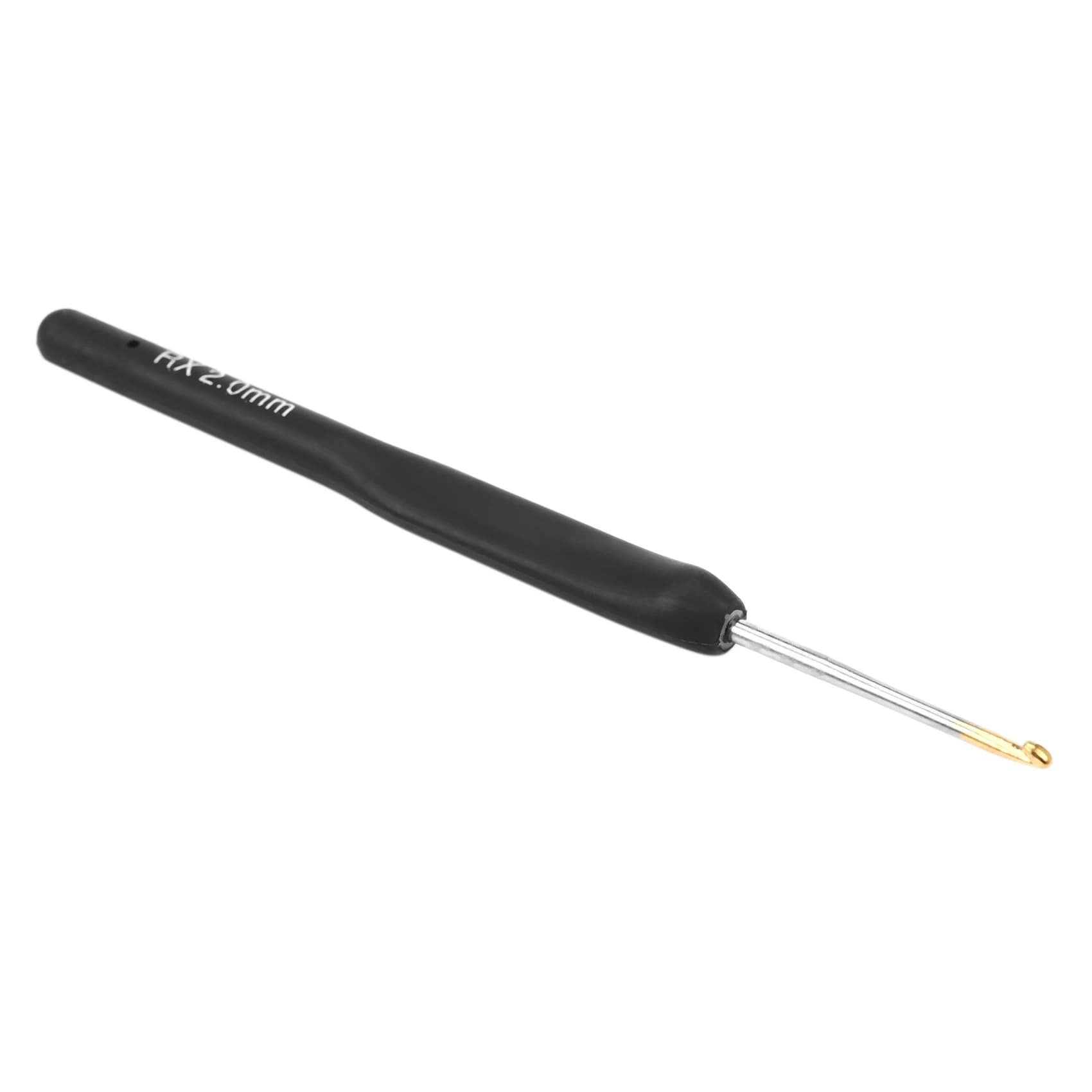 BAAJ-16Pcs / Set Black Knitting Needles Plastic Handle Crochet Hooks For Knit DIY Craft Loom Tool Weaving Kit Braid