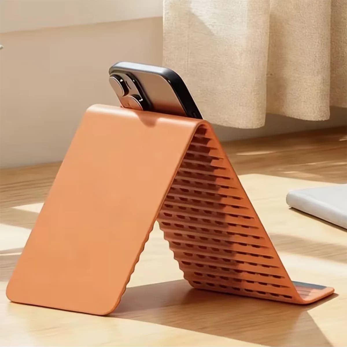 Multi-Layer Foldable Car Stand – Aluminum & Silicone Magic Stand for Phone/Tablet/Laptop, Desktop/Hanging, Anti-Slip & Rollable