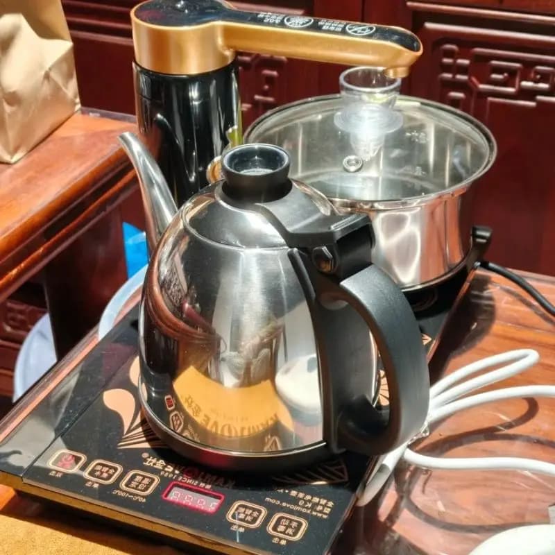 K7 Automatic Rotate Add Water 0.9L Electric Kettle Tea Stove Boiler Smart 304Stainless Steel 7gears Insulation Antidry sdh56145s
