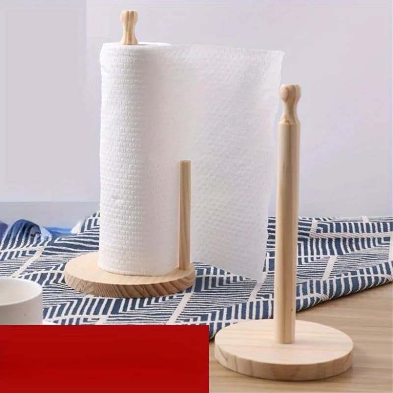 1pc portasciugamani di carta in legno facile da montare per cucina, soggiorno e camera da letto-portafazzoletti verticale per la decorazione domestica