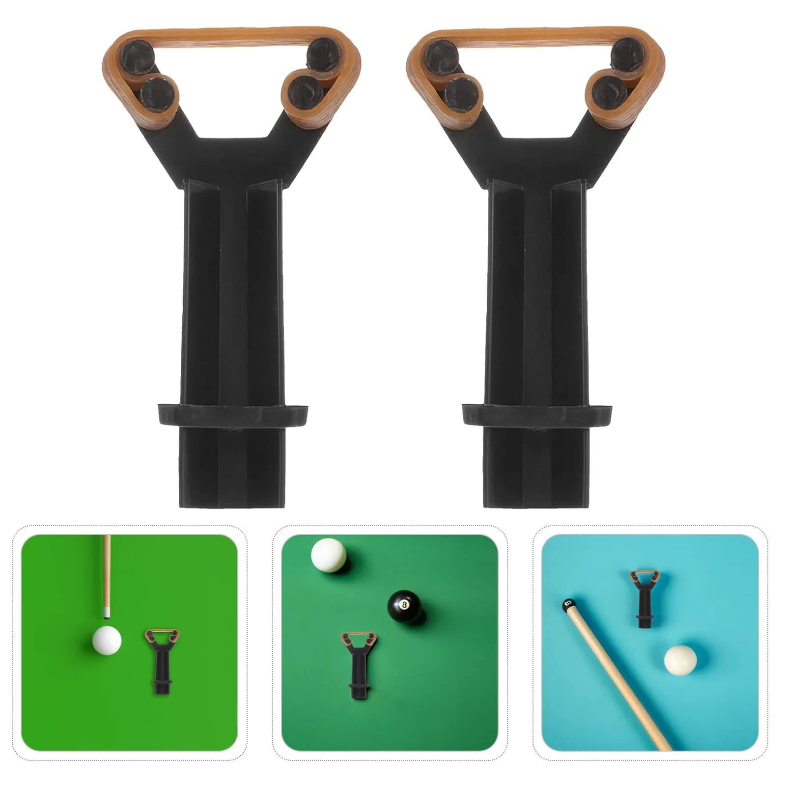 Set di 5 Morsetti Elastici in Gomma per Riparazione Stecche da Biliardo, Allineatore a Y da 13mm, Accessori per Biliardo
