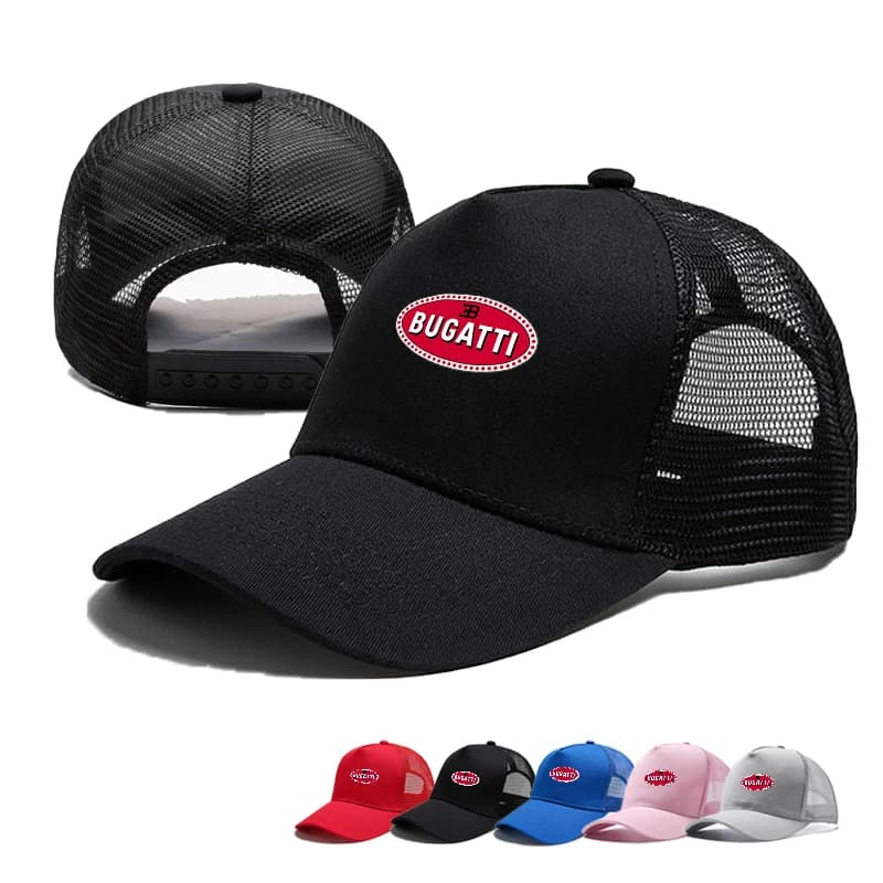 Car Logo Baseball Cap Summer Cotton Sport Sun Hat For Bugatti La Voiture Noire Chiron Centodieci DIVO EB110 W16 Mistral Bolide