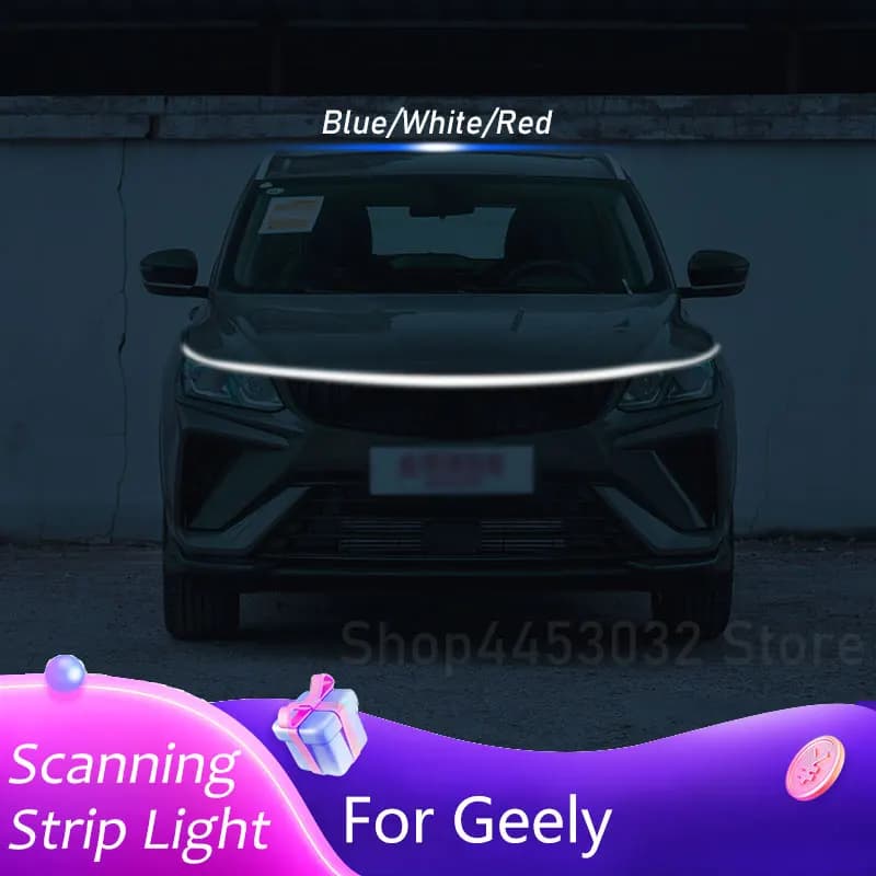 LED hood light for cars for Geely Coolray Atlas pro ec718 ec7 ec8 daylight DRL Start Scanning Lamp accessories