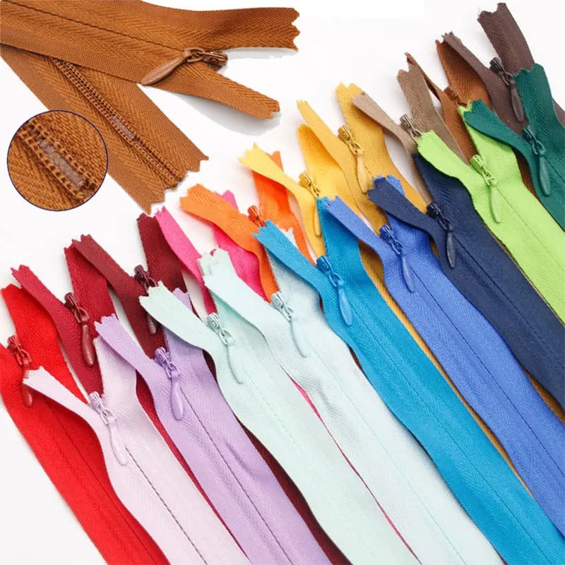 5 Pezzi Cerniere Invisibili in Nylon, Cerniere Miste per Fai-da-Te, Artigianato, Sartoria, Accessori per Cucito 20/28/35/40/50/55/60cm