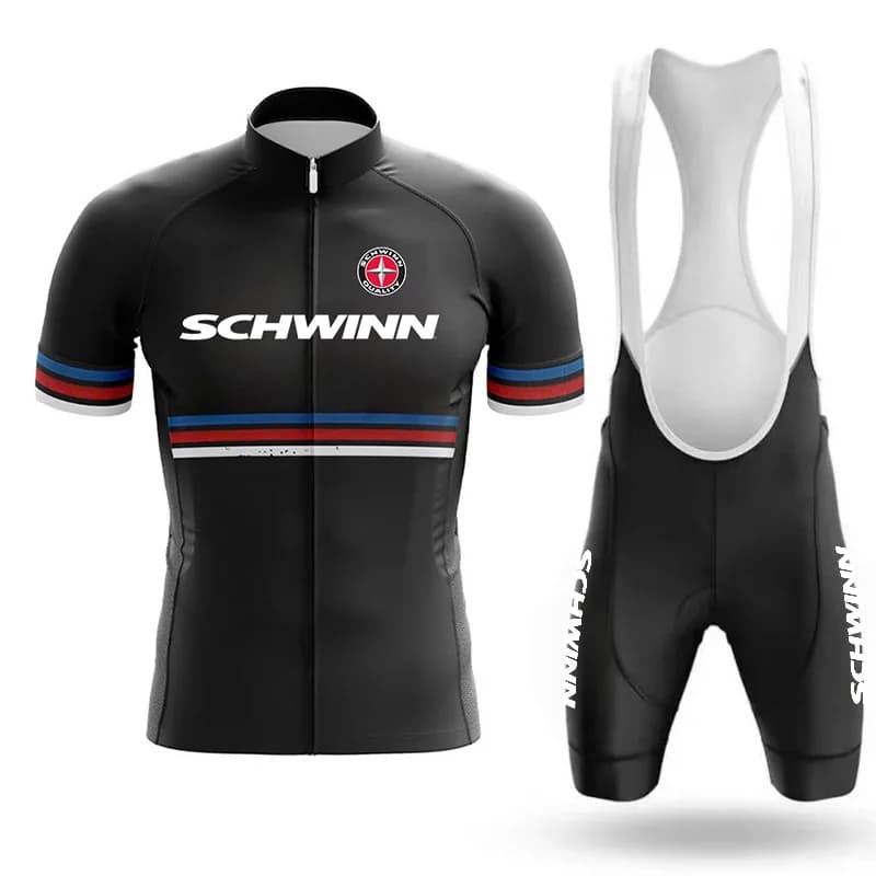 Summer Schwinn Cycling Jersey Men's Road Cycling Shorts Cycling Short Sleeve Suit Three Pockets with Reflective Strips