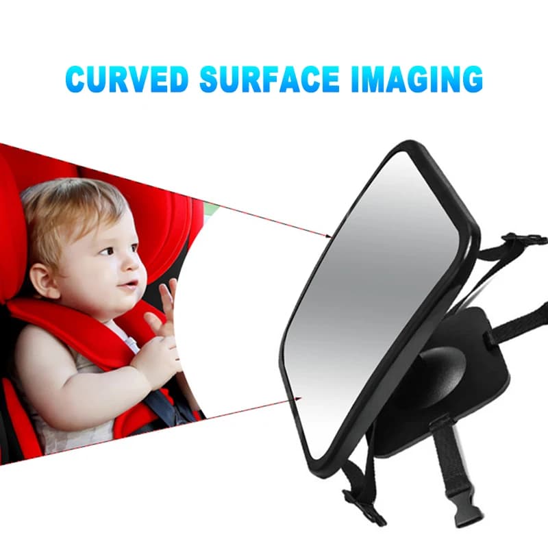 Specchio di sicurezza per bambini grandangolare per auto, utilizzato per i sedili posteriori dell'auto, monitoraggio della sicurezza del bambino, 360 ° specchietto retrovisore interno girevole.