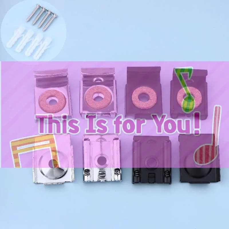 4pcs Bathroom Mirror Glass Wall Mounting Fixing Kit Frame Less Clips With Screws Mounting Hanger Wall Brackets Clamps Hardware
