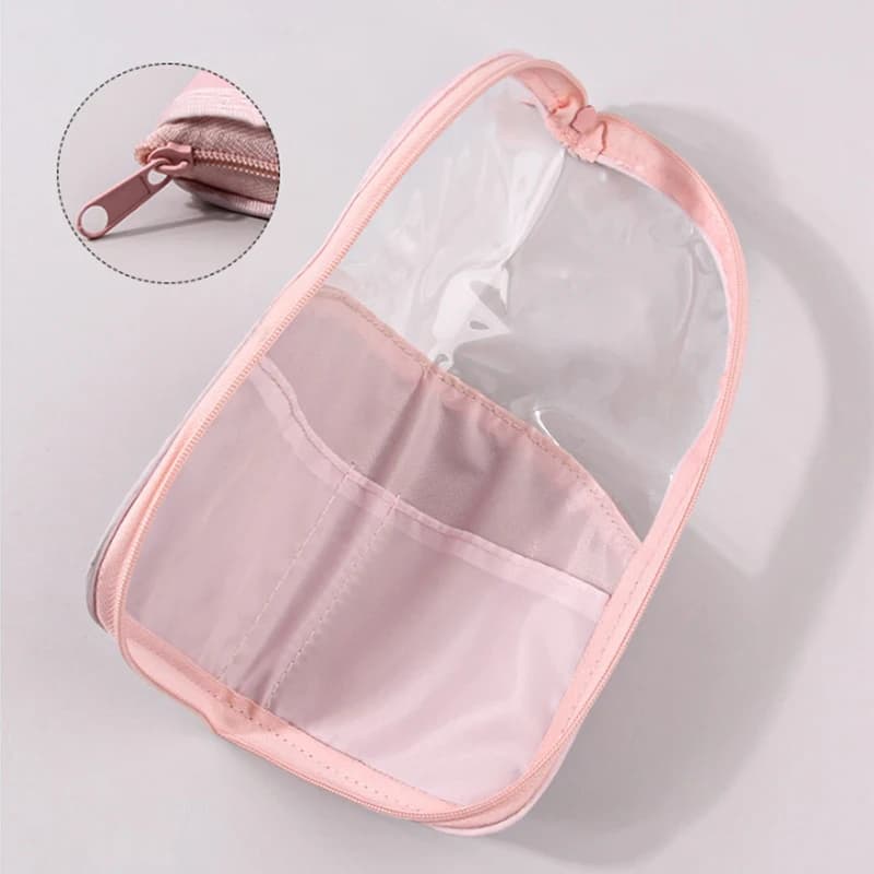 1 Pezzo Custodia per Pennelli da Trucco Pieghevole con Cerniera, Porta Pennelli da Viaggio Impermeabile, Borsa Cosmetica