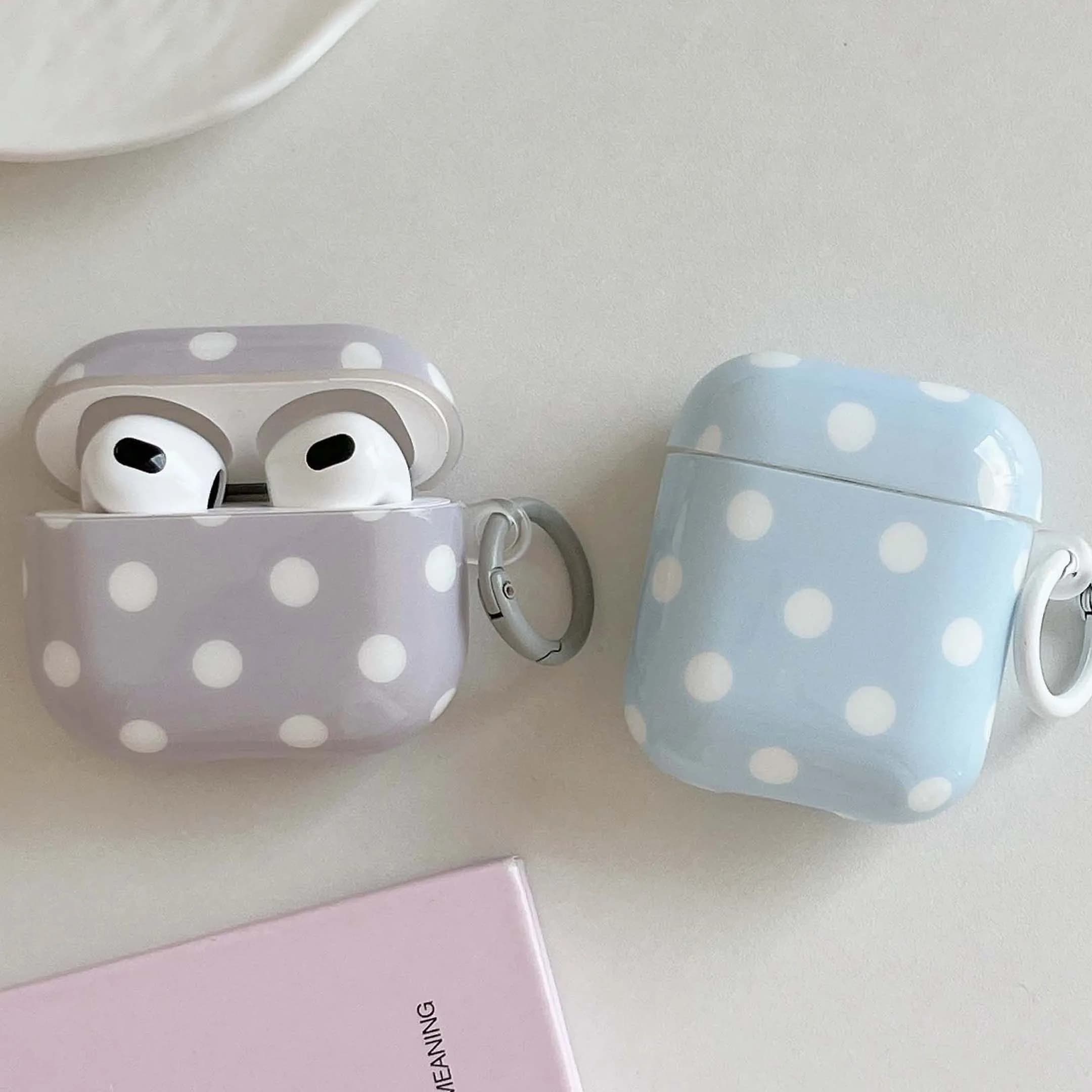 Viola blu punto jane imd custodia per auricolari cartoon candy cover per apple airpods 1 4 pro 3 2 2nd scatola di ricarica bluetooth wireless