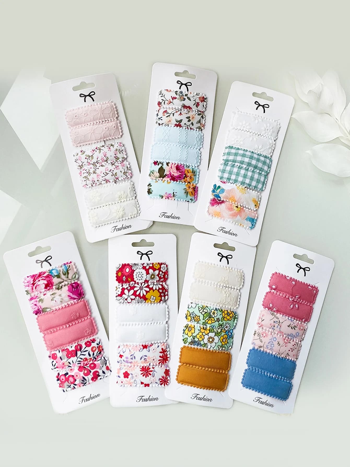 6 Pezzi Fermagli per Capelli alla Moda con Stampa, Clip BB a Goccia d'Acqua per Capelli Spezzati, Accessori per Capelli Fatti a Mano per Bambini
