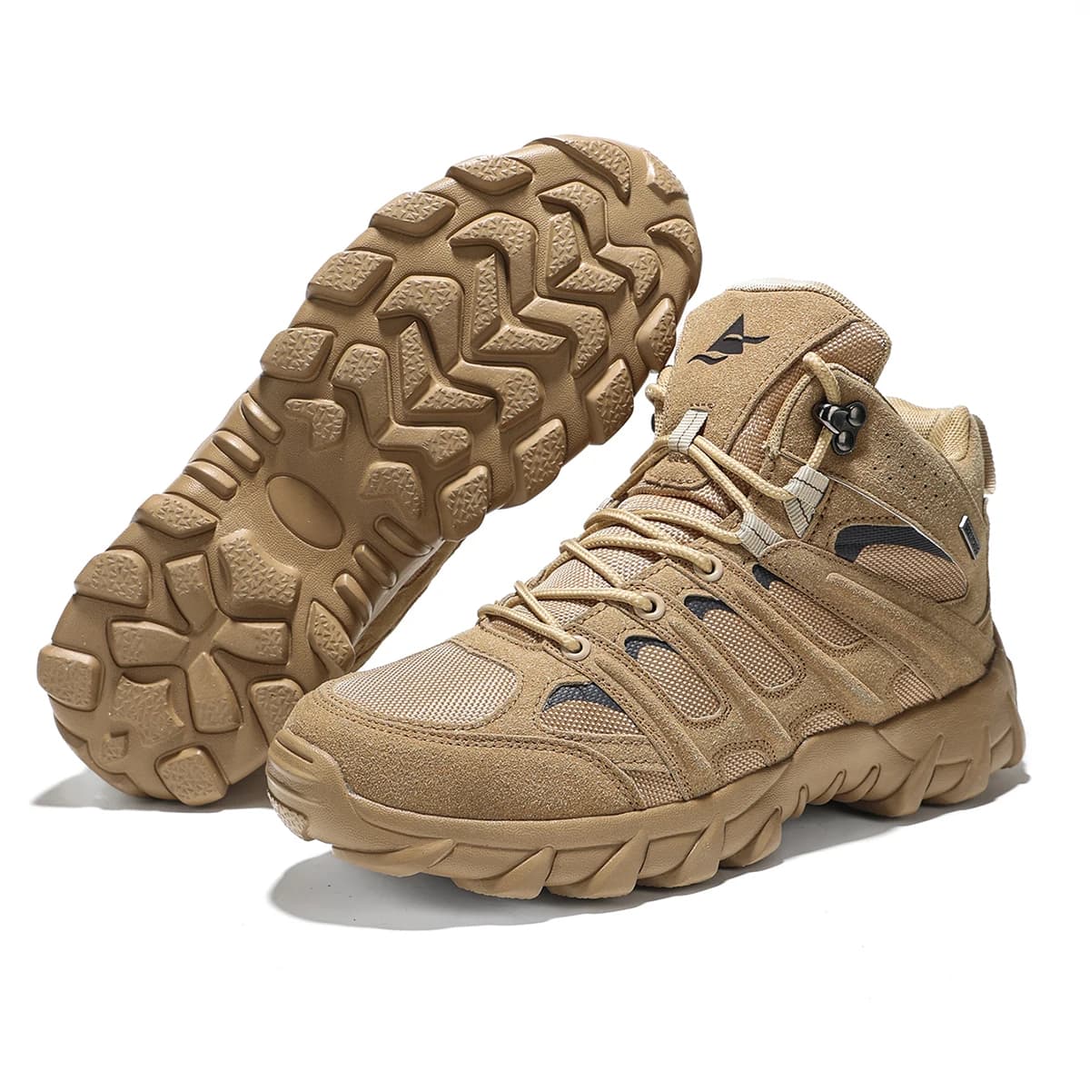 Stivali da deserto da uomo Stivaletti da uomo Scarpe da trekking da esterno maschili Stivali tattici di grandi dimensioni 40-46 Scarpe antinfortunistiche da lavoro Stivali da moto Nuovo