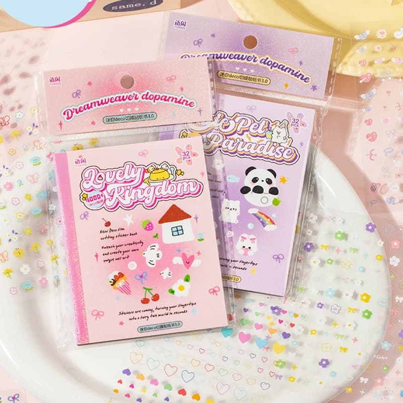 32 fogli/borsa Mini adesivi dopamina per Scrapbooking Diario d'arte fai da te Custodia per telefono Planner Decorazione per notebook Forniture regalo