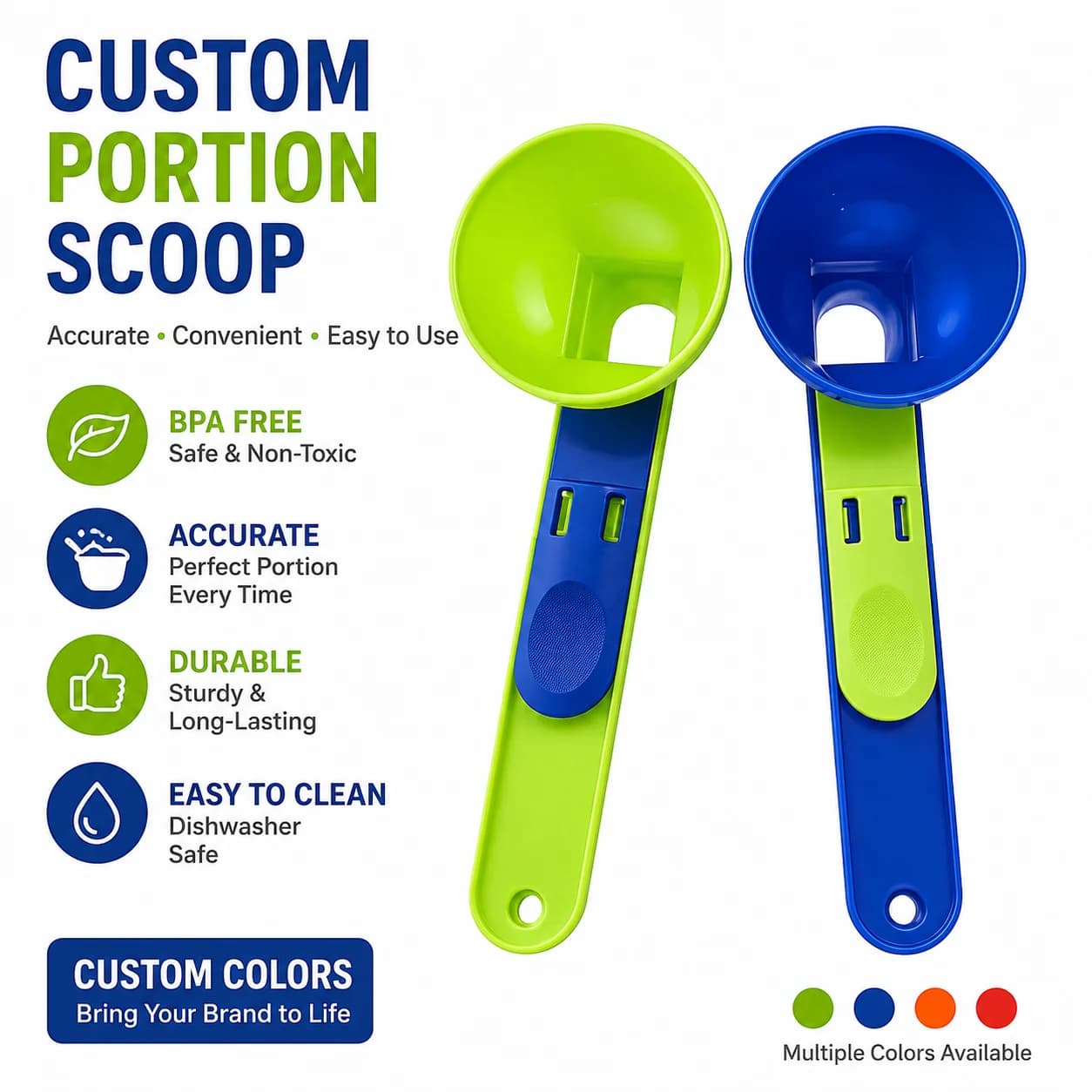 Plastic Measuring Scoop Cup for Pet Food Protein Powder Coffee Rice Flour - Kitchen Portioning Tool