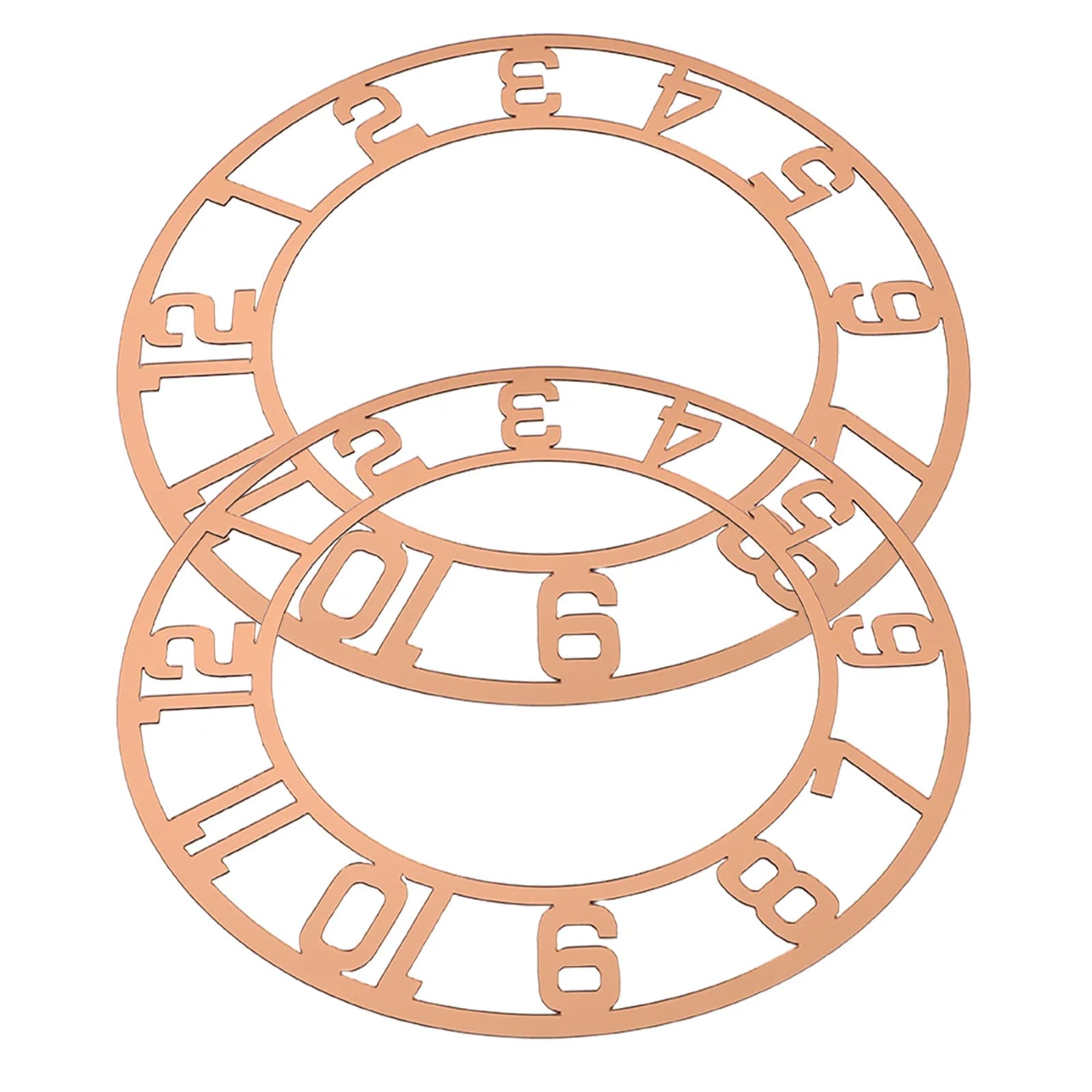 2 Pezzi Orologio da Parete Adesivo con Numeri, Orologio Moderno Rotondo in Acrilico a Specchio, Quadrante Resistente ai Graffi, Numeri Arabi Trasparenti per Soggiorno