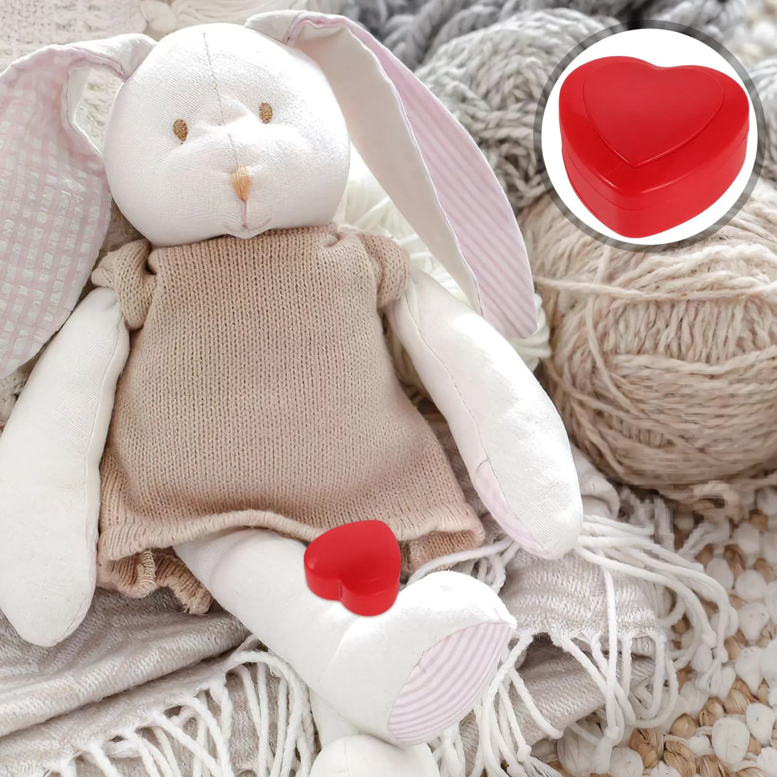 2 Pezzi Simulatore di Battito Cardiaco per Peluche, Modulo Portatile Riutilizzabile, Dispositivo Calmante a Impulsi per Animali di Peluche e Cuccioli