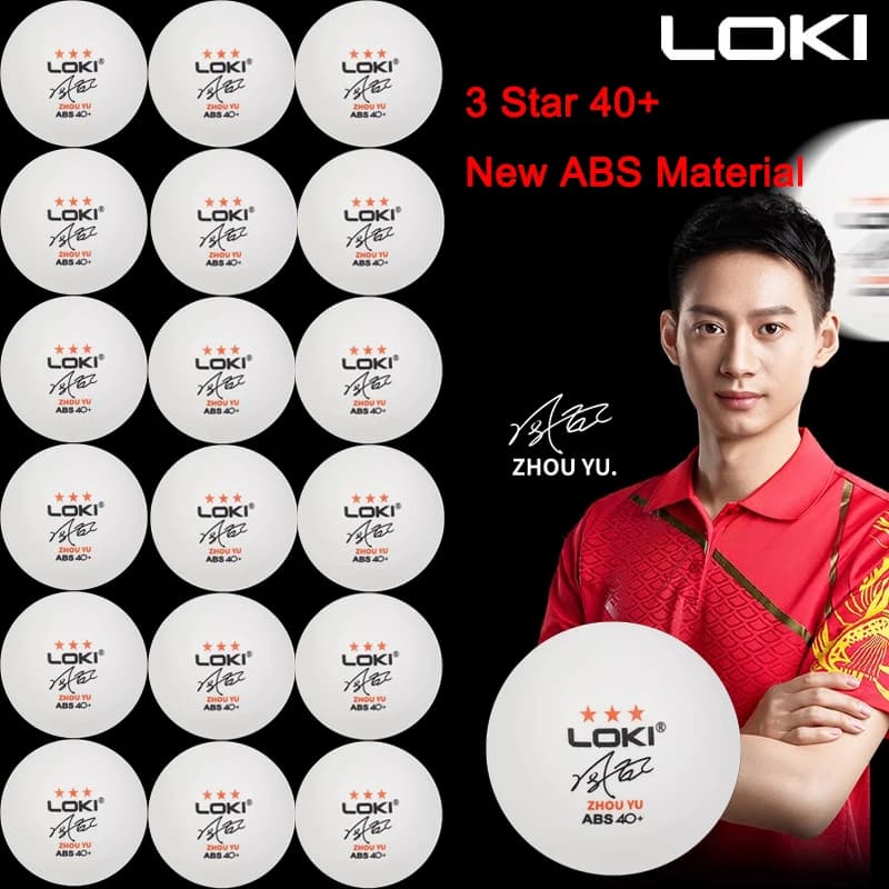 50/100PCS LOKI 3 Stelle Palline da Ping Pong ABS 40+ Nuovo Materiale Palline da Ping Pong con Cucitura Durble Club Training palline da Ping Pong