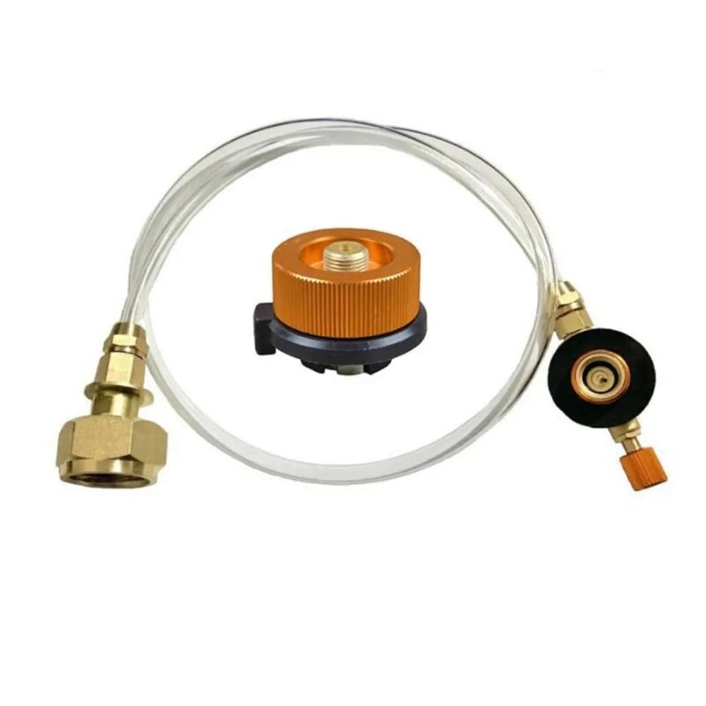 PVC/Metal Gas Cylinder Adapter With Auto-Off Valve Portable Camping Stove Adapter Propane Refill Adapter Propane Cylinder