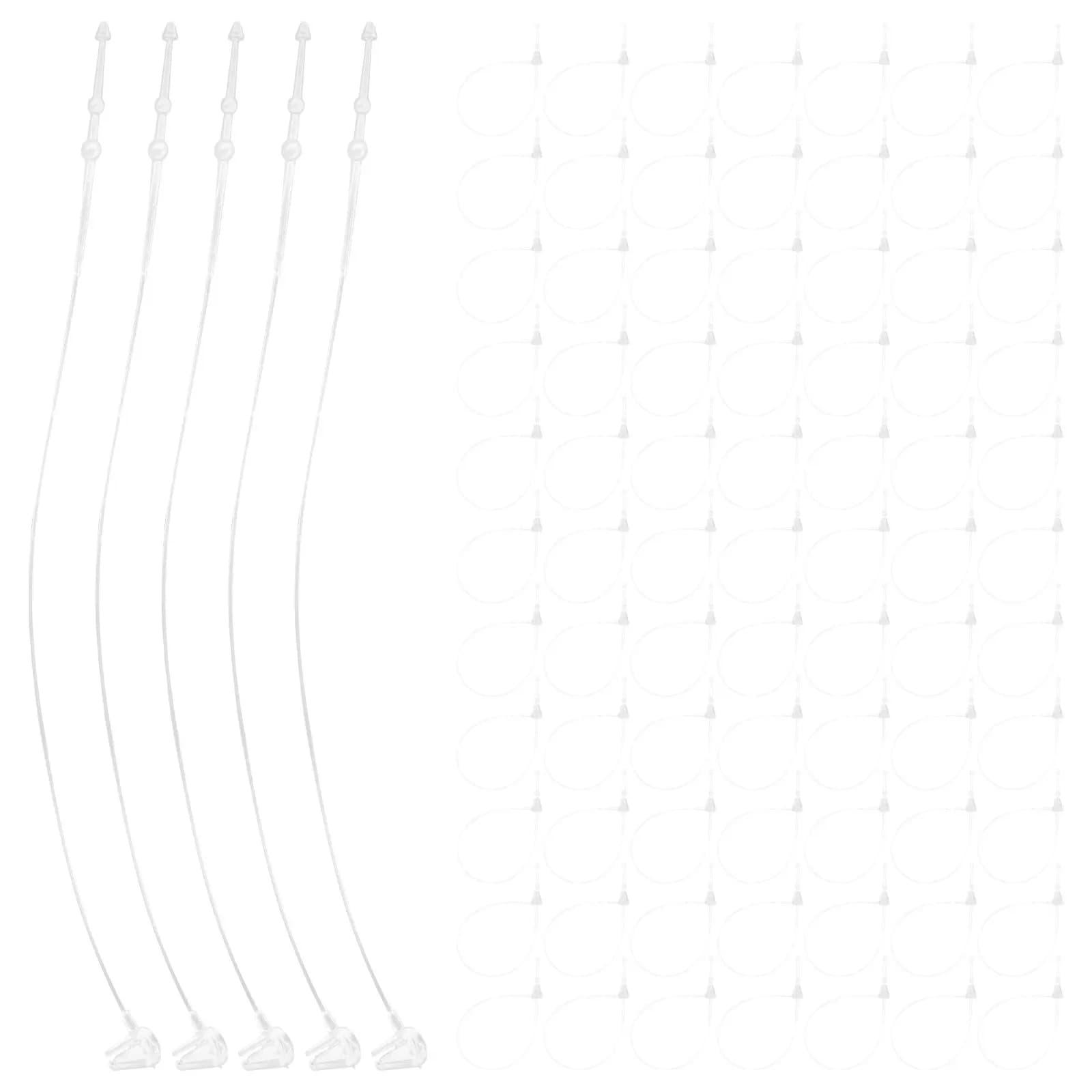 1000Pcs Hanging Tag Strings PP Fasteners Adjustable Tagging Fasteners for Retail Clothing Accessories Cable Zip Ties