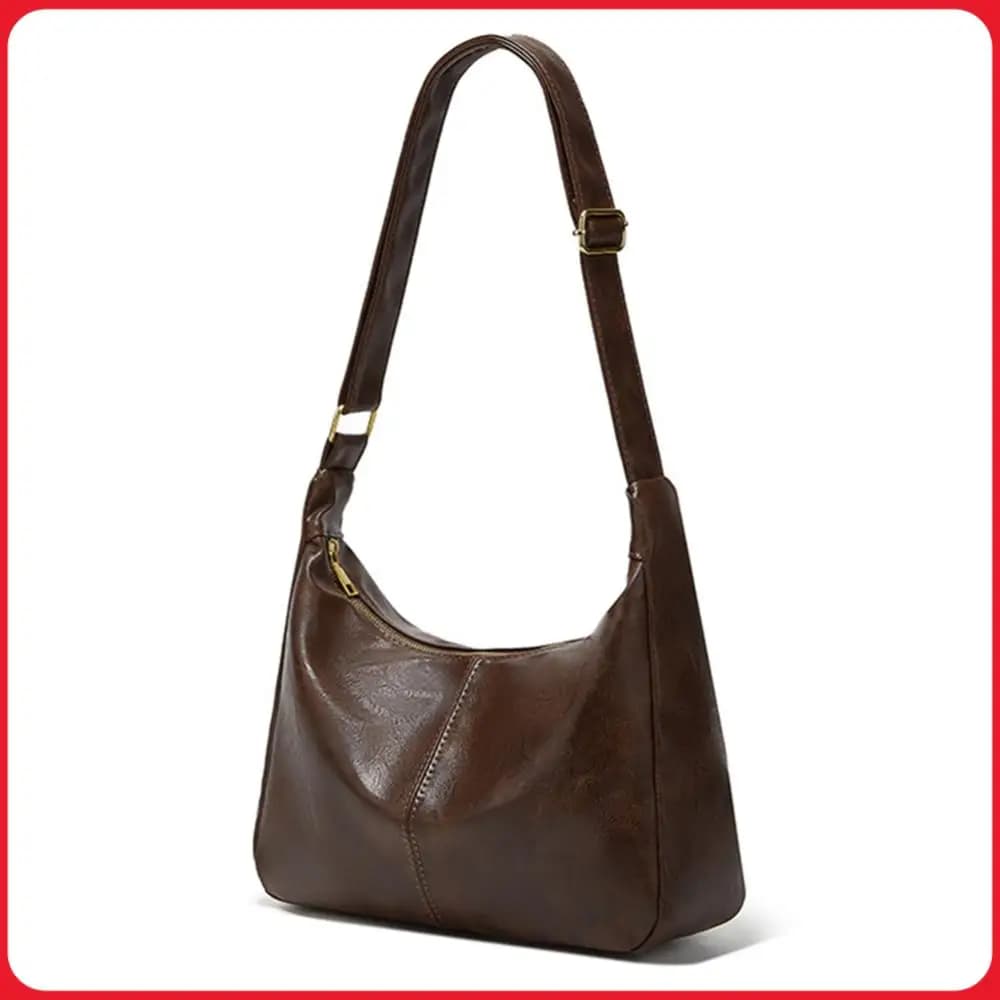 Borsa a Tracolla per Donne con Tasche Interne, in Pelle PU, Cinghia Regolabile, Chiusura a Cerniera, Borsa Hobo per Viaggi e Lavoro
