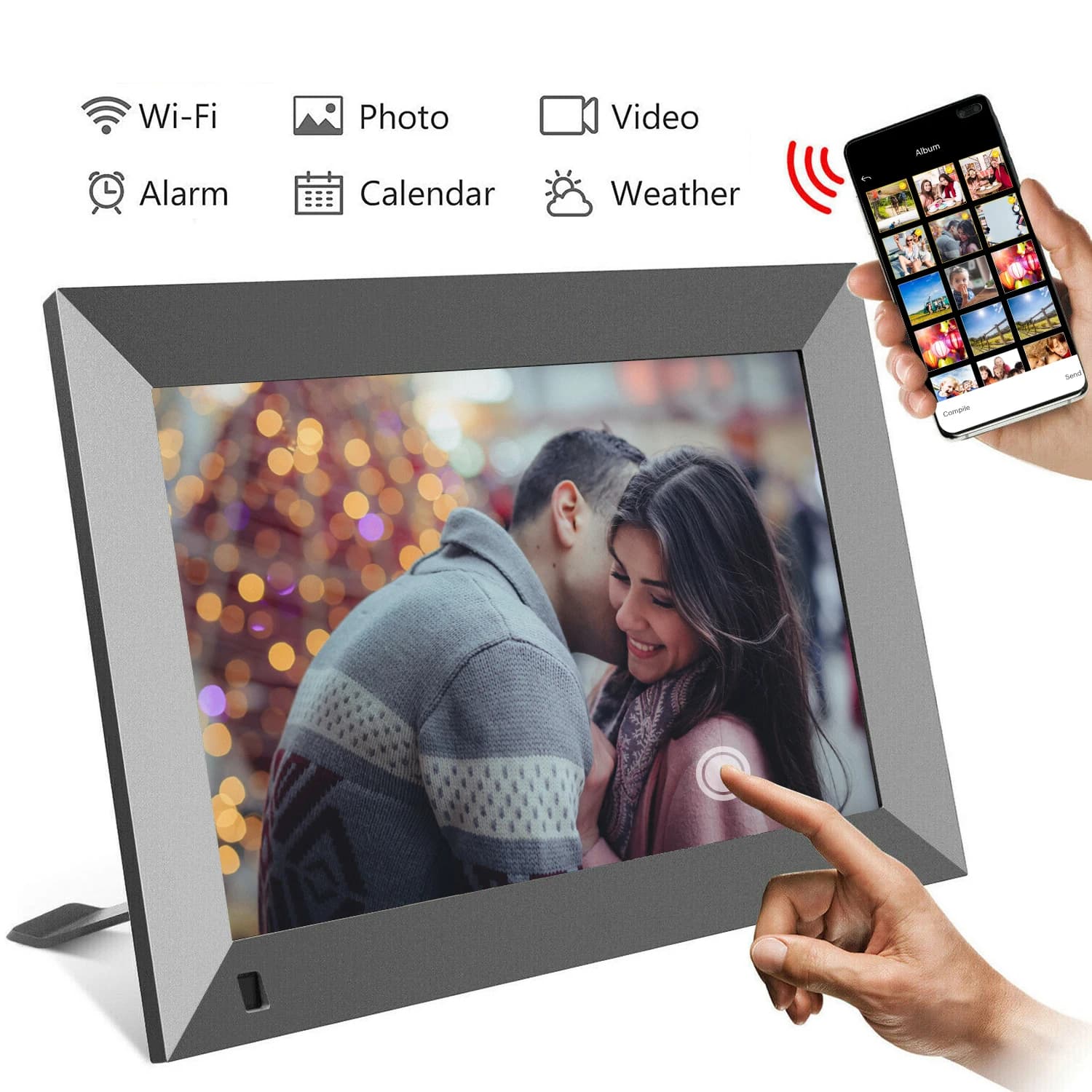 Original Manufacturer Smart Art Mini Digital Video Photo Frame 7/10.1/15.6/32 Inch Wifi Hot Sale LCD Touch Screen Clock Function