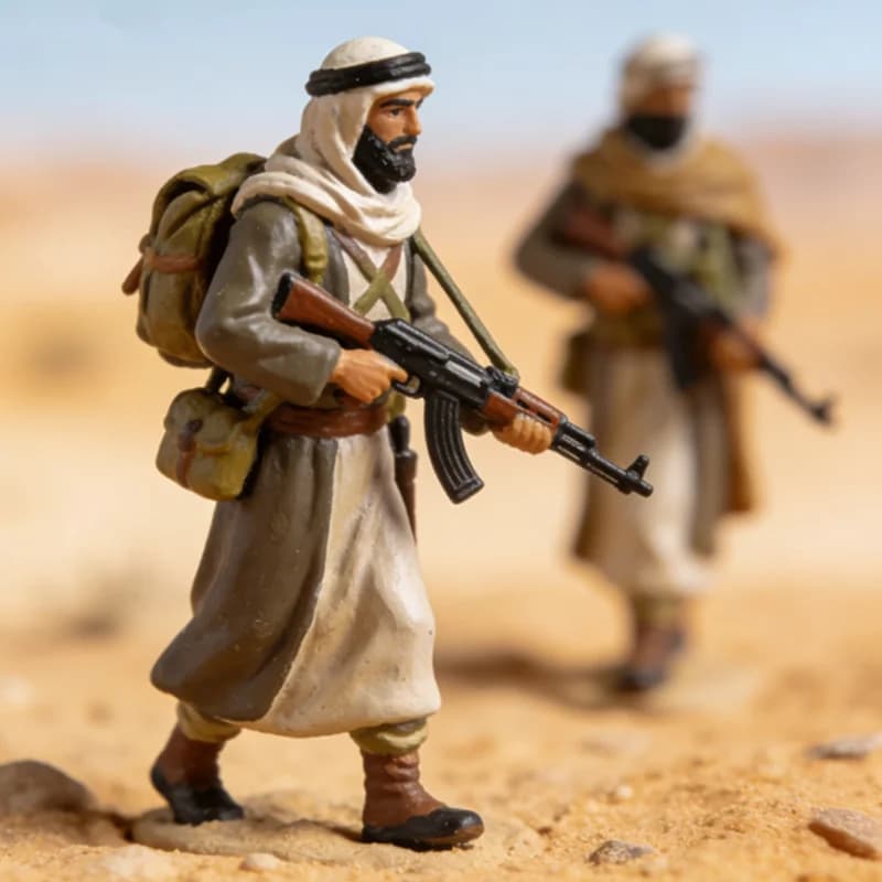 Modellino in Scala 1:72, Set di 4 Pezzi, Soldati del Fuoribordo di Assalto Nomadi, Action Figure, Accessori per Scene Fai-da-Te, Collezione e Esposizione