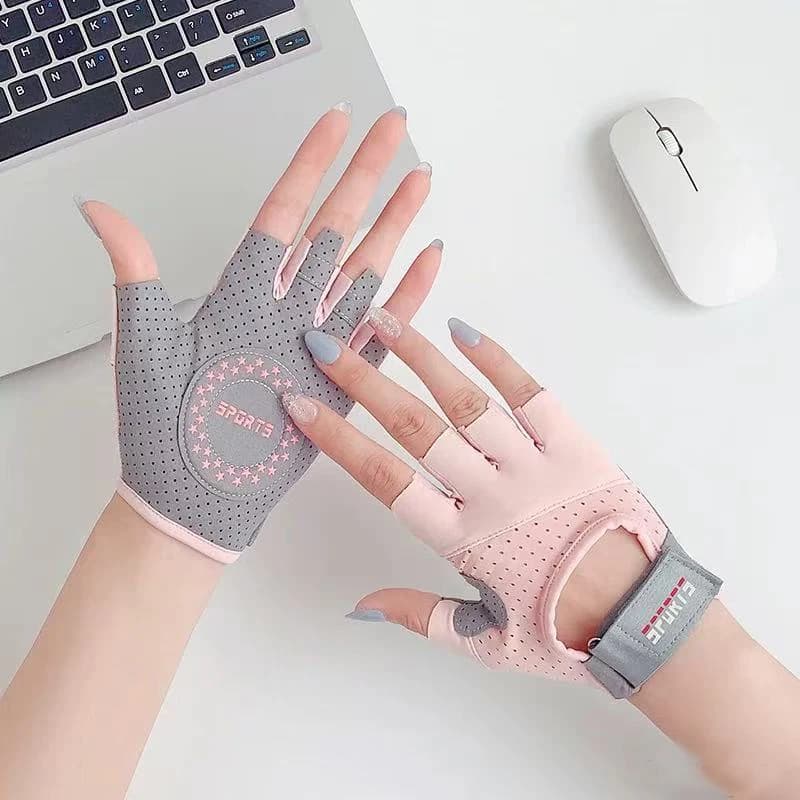 Women's Mid-Slip Fitness Exercise Gloves Sports Training Gloves for Wear Resistant Spinning Bike