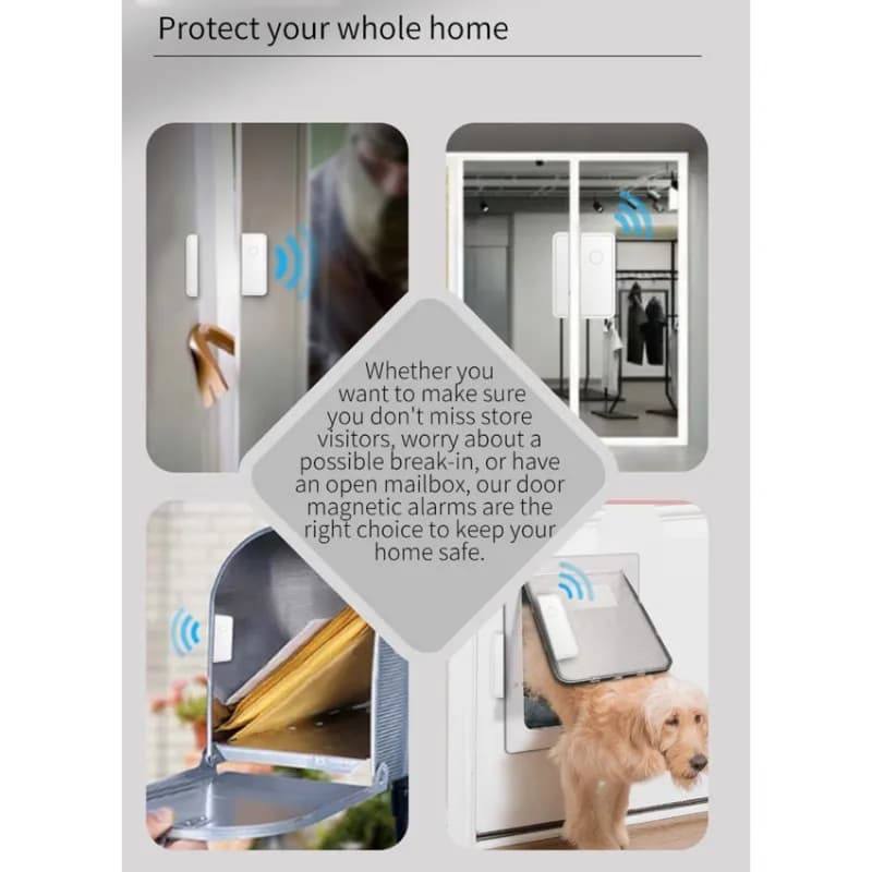 [LXYA68Z!] Apriporta per Frigorifero Domestico, Sistema di Allarme con Sensore per Congelatore, Campanello per Supermercati/Negozi, Finestra/Magnetico A